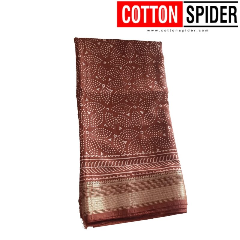 Maheswari Brown  Saree - Image 2