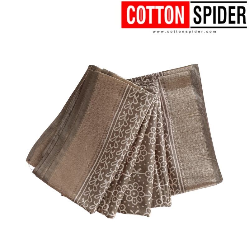 Maheswari Grey  Saree