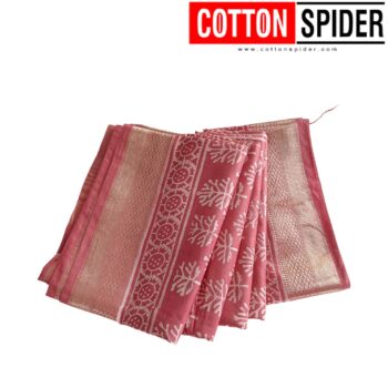Maheswari Pink Shade  Saree