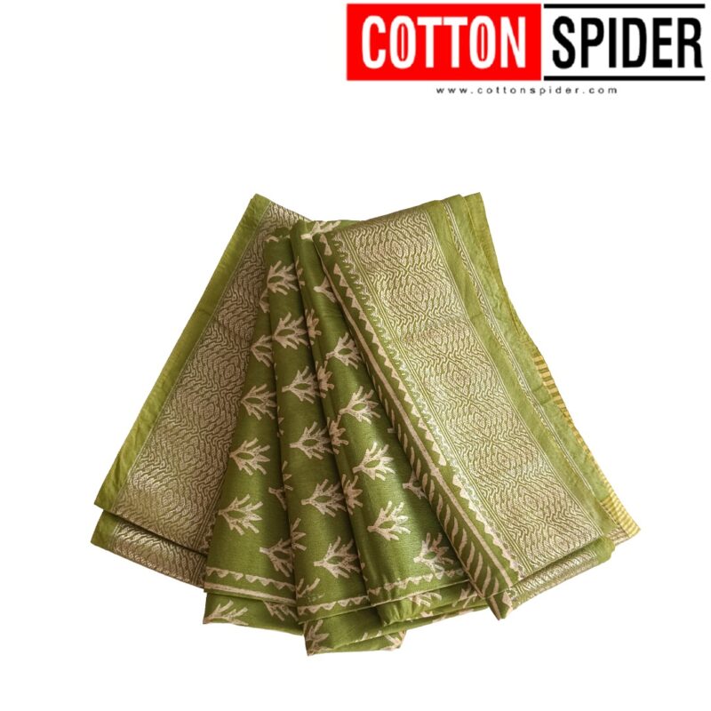Maheswari Green Saree