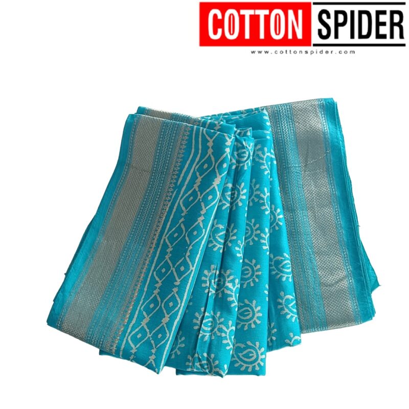 Maheswari  Blue  Saree